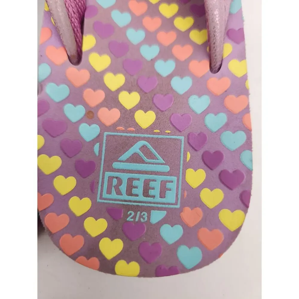 Reef Little Girls Flip Flops Purple 2/3
